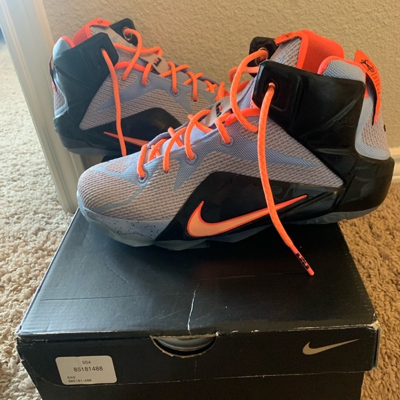 Lebron xii grey peach size 6.5 - Picture 3 of 3